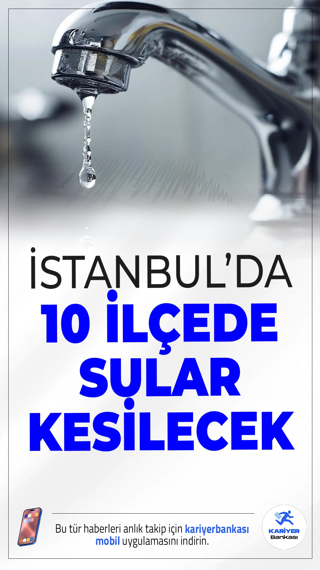 İstanbul’da 10 İlçede Su Kesintisi Yaşanacak! İşte Etkilenecek Mahalleler.İstanbul Su ve Kanalizasyon İdaresi (İSKİ), Genel Müdürlük Yerleşkesi'nin enerji altyapısında revizyon çalışmaları gerçekleştireceğini duyurdu. Bu kapsamda İstanbul’un 10 ilçesinde yarın (9 Aralık 2025) saat 10.00 ile 14.00 arasında su kesintisi yaşanacak.