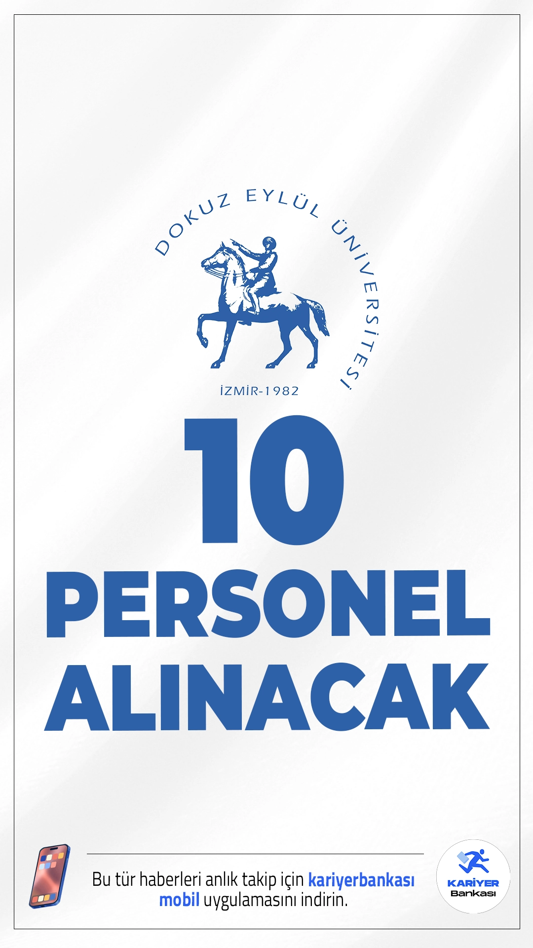 Dokuz Eylül Üniversitesi 10 Personel Alımı Yapacak.Dokuz Eylül Üniversitesi, İzmir ilindeki çeşitli yerleşkelerinde istihdam edilmek üzere 10 kişilik sözleşmeli destek personeli alımı yapacağını duyurdu. Alımlar, 657 sayılı Devlet Memurları Kanunu’nun 4/B maddesi kapsamında ve 2024 KPSS (B) grubu P94 puan sıralamasına göre gerçekleştirilecek.