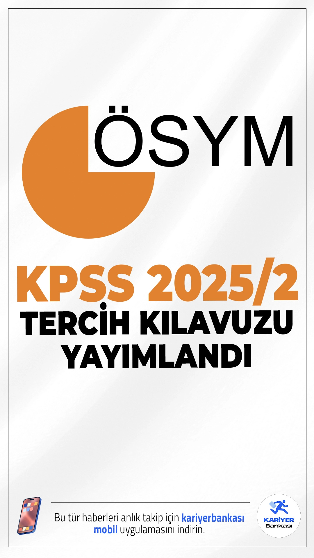 KPSS 2025/2 Tercih Kılavuzu Yayımlandı.2025 yılı merkezi atamada ikinci tercih süreci başladı. KPSS 2025/2 tercih duyurusu az önce ÖSYM‘nin resmi sayfasından yayımlandı. Yayımlanan duyuruda işlemlerinv25 Aralık 2025 tarihine kadar ais.osym.gov.tr adresinden gerçekleştirileceği kaydediliyor.