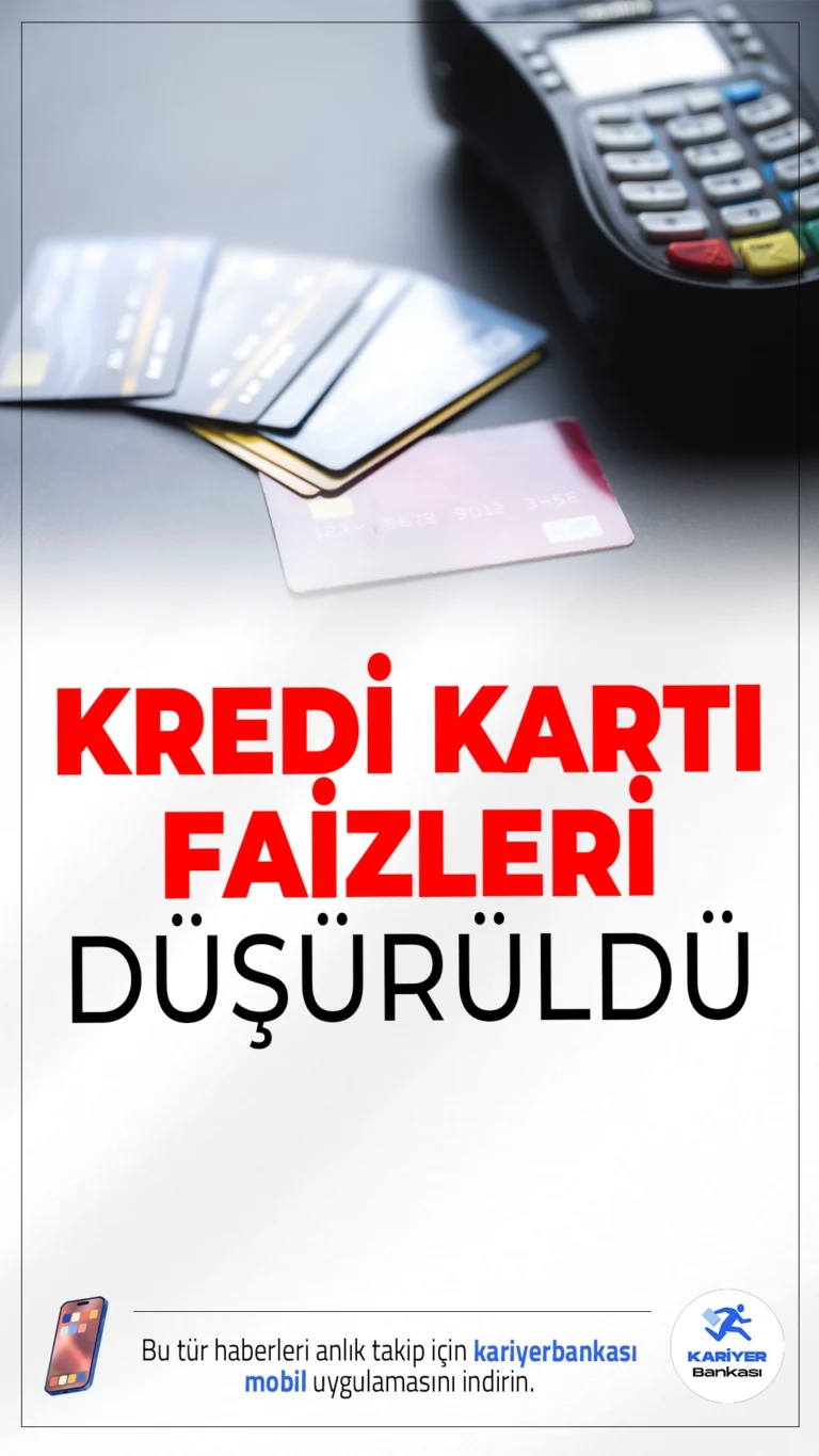 Merkez Bankası’ndan Kredi Kartı Faizlerine İndirim.TCMB, kredi kartı faiz oranlarını yeniden düzenledi. Yeni uygulamayla birlikte üst limitler artırılırken, faiz hesaplamasında kullanılan baz puanlarda ciddi düşüş yapıldı. Yeni oranlar 1 Ocak 2026 itibarıyla geçerli olacak.