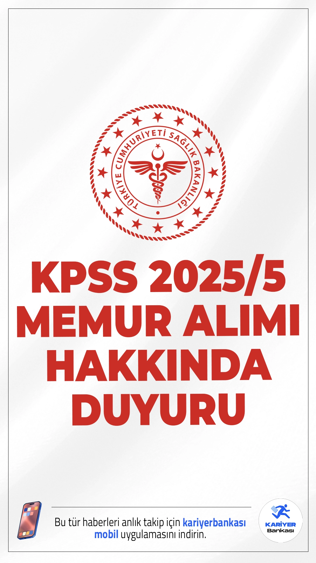 Sağlık Bakanlığı KPSS 2025/5 Memur Alımı Hakkında Duyuru Geldi.KPSS-2025/5 yerleştirme sonuçlarına göre Sağlık Bakanlığı’na sözleşmeli pozisyonlara yerleşen adayların atama işlemleri, arşiv araştırmaları tamamlananlar için başlamış durumda. Adaylar, başvuru belgelerini 2 Ocak 2026 ile 14 Ocak 2026 tarihleri arasında ilgili komisyonlara şahsen teslim etmelidir. Son tarih 14 Ocak 2026 Çarşamba günü saat 17:00 olarak belirlenmiştir.