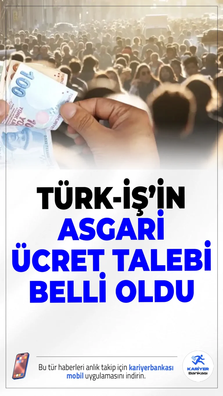 Türk-İş’in 2026 Asgari Ücret Talebi Belli Oldu .2026 yılı için Türk-İş’in sunduğu kapalı zarf teklifinde, net asgari ücretin 39.525 TL olması talep ediliyor. Milyonları ilgilendiren bu gelişme, pazarlık sürecine sert bir başlangıç yaptı.