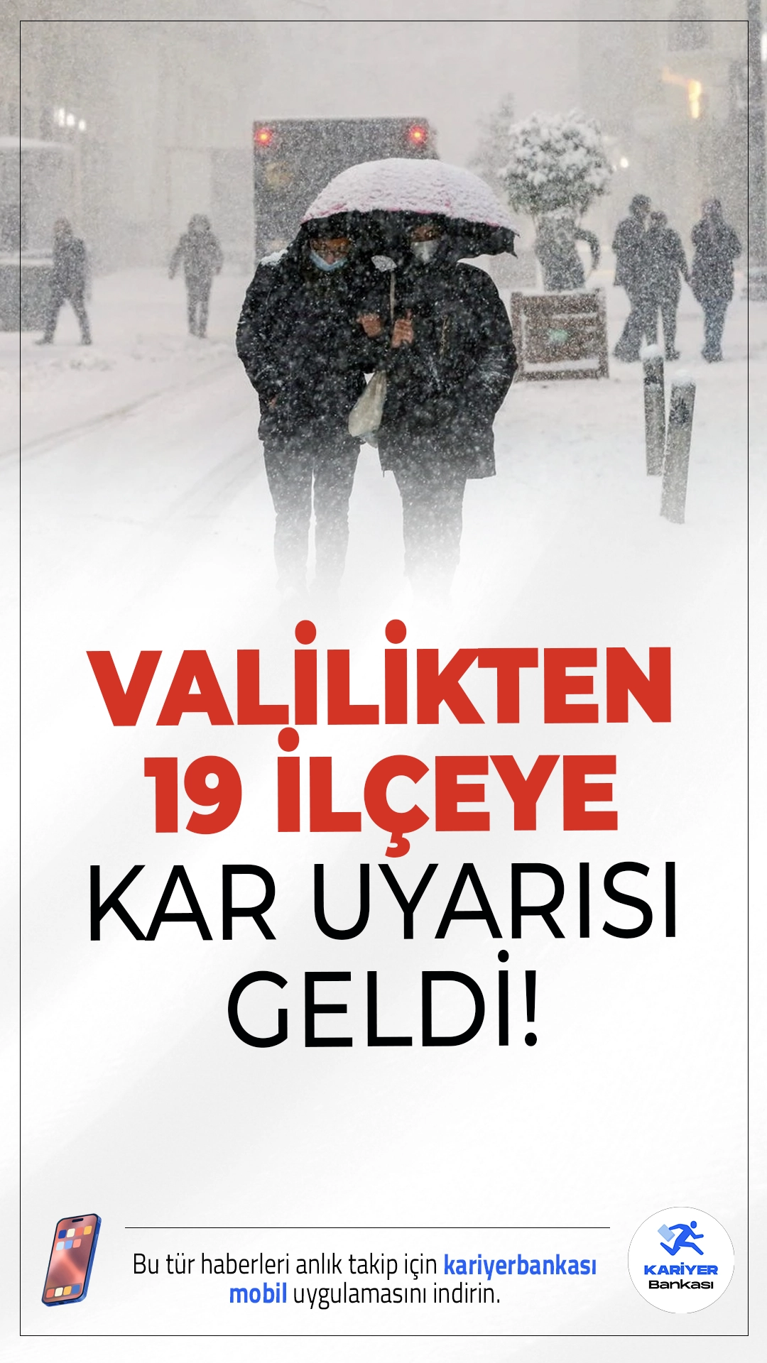 İstanbul’da 19 İlçeye Kar Uyarısı!İstanbul Valiliği, Meteoroloji Genel Müdürlüğü’nün verilerine dayanarak 19 ilçe için karla karışık yağmur ve kar yağışı uyarısında bulundu. Hava sıcaklıklarının hızla düşmesi ve rüzgâr yönünün değişmesiyle yüksek kesimlerde kar bekleniyor.