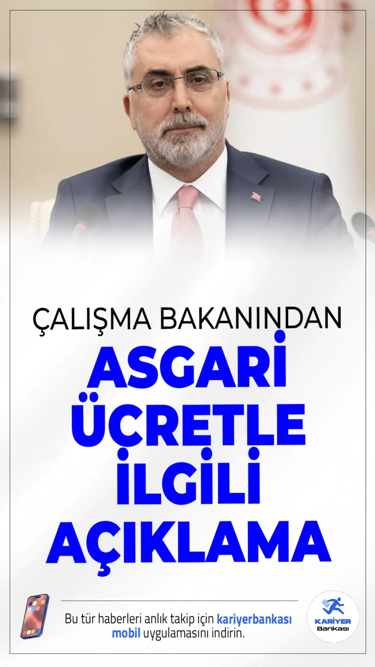 Çalışma Bakanı Işıkhan'dan Asgari Ücretle İlgili Açıklama.Çalışma ve Sosyal Güvenlik Bakanı Vedat Işıkhan, Asgari Ücret Tespit Komisyonu’nun ikinci toplantısının 18 Aralık 2025 Perşembe günü yapılacağını açıkladı. Milyonlarca çalışanı ilgilendiren yeni asgari ücret için süreç hızla ilerliyor.