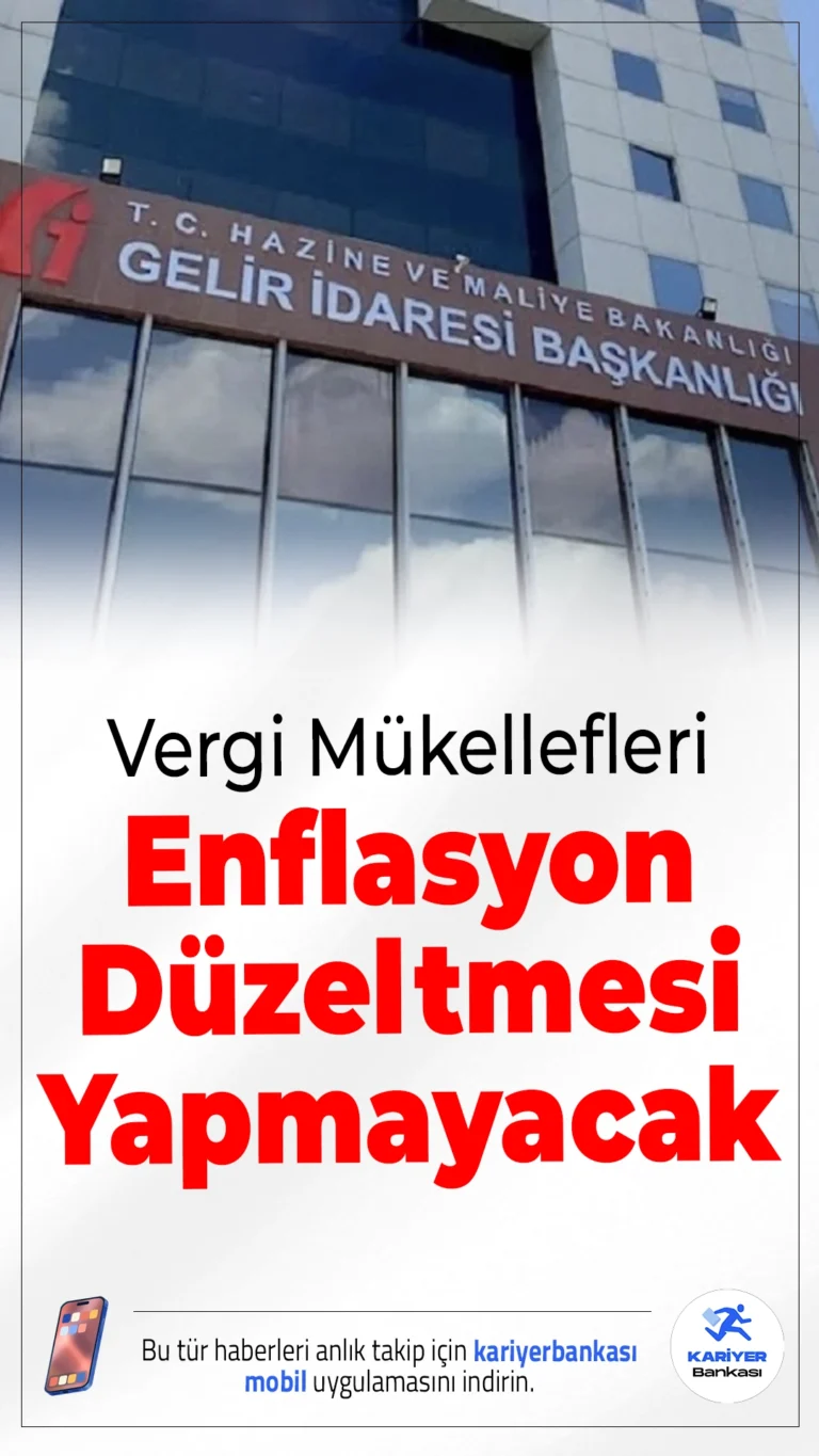 Vergi Mükellefleri Enflasyon Düzeltmesi Yapmayacak.Hazine ve Maliye Bakanlığı, 2025 yılı 4. geçici vergi dönemi için çoğu mükellefi ilgilendiren önemli bir karara imza attı. Yeni düzenlemeye göre, bazı istisnalar hariç olmak üzere, bu dönemde enflasyon düzeltmesi yapılmayacak.