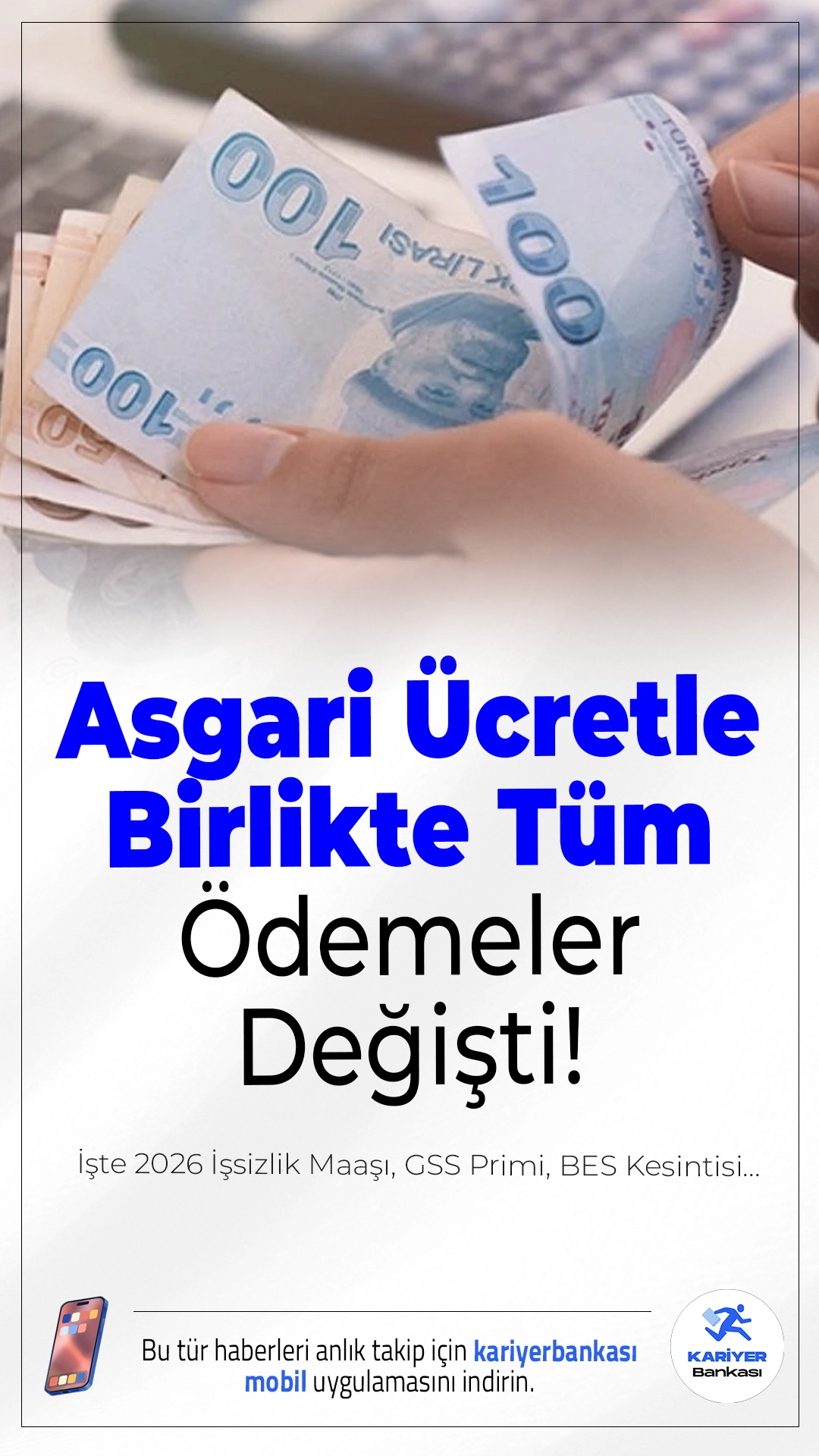 Asgari Ücretle Birlikte Tüm Ödemeler Değişti: İşte 2026 İşsizlik Maaşı, GSS Primi, BES Kesintisi...2026 yılında net 28.075 TL olarak belirlenen asgari ücret, birçok kalemde değişikliklere yol açtı. İşsizlik maaşı, sigorta primleri, stajyer maaşları ve borçlanma tutarları yeni asgari ücrete göre güncellendi.