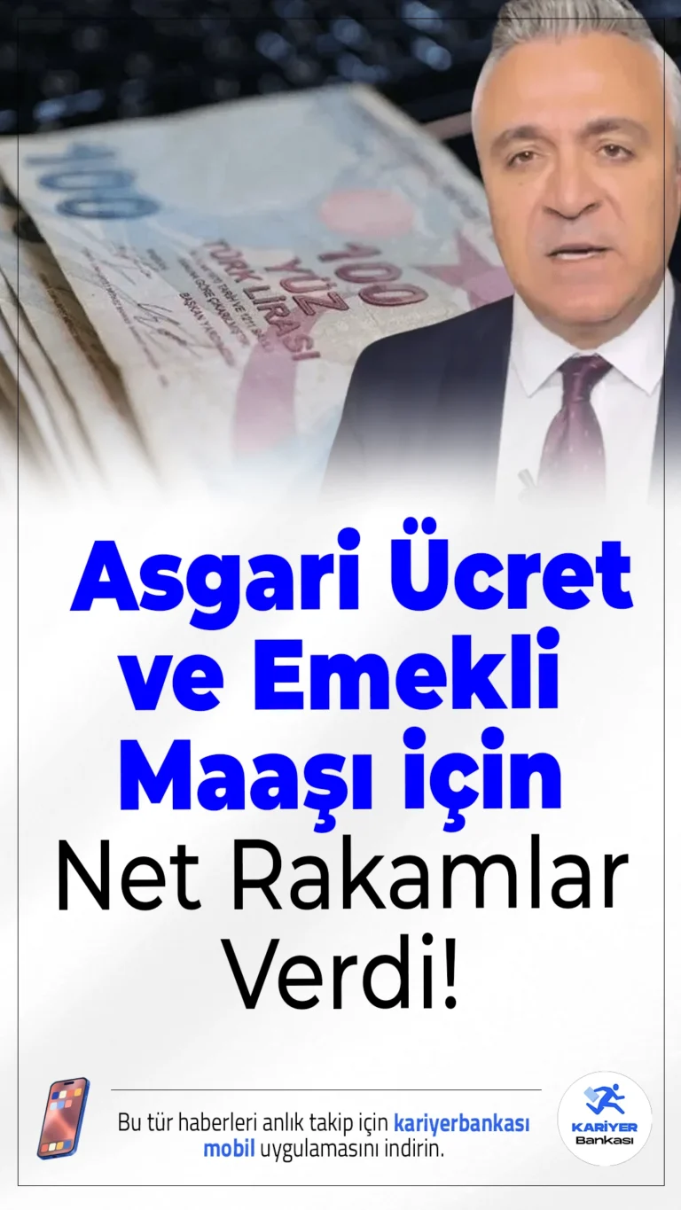 Özgür Erdursun'dan Asgari Ücret ve Emekli Maaşı için Net Rakamlar.SGK uzmanı Özgür Erdursun, 2026 için asgari ücretin 27.500 - 28.000 TL bandında açıklanmasının güçlü bir senaryo olduğunu belirtti. Emekli maaşlarına ilişkin tahminlerini de paylaştı.