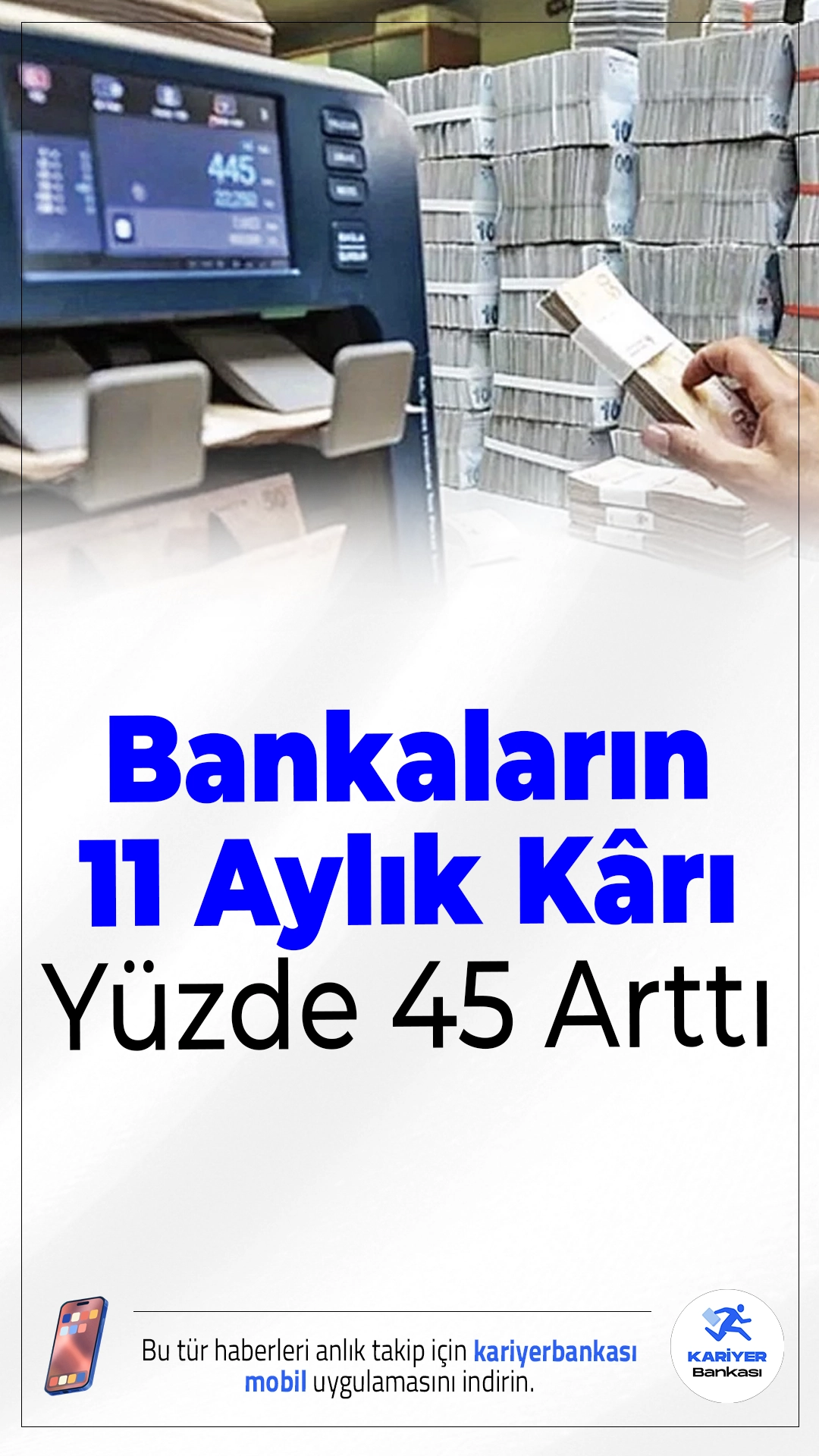 Bankaların 11 Aylık Kârı Yüzde 45 Arttı.Bankacılık sektöründe kârlılık rekor kırdı. BDDK verilerine göre bankalar, 2025’in ilk 11 ayında 842,8 milyar TL net kâr elde etti. Bu, geçen yıla göre yüzde 45’lik artış anlamına geliyor.