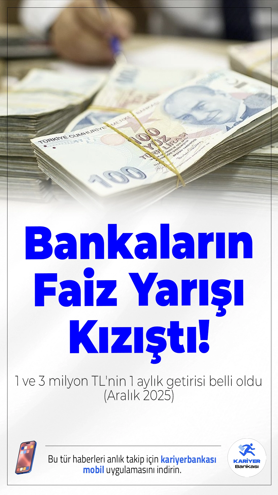 1 ve 3 Milyon TL'nin 1 Aylık Getirisi Belli Oldu (Aralık 2025).Merkez Bankası’nın politika faizini %39,5 seviyesinde sabit tutmasına rağmen, bankalar TL mevduatlarını artırmak için %46’ya varan faiz oranları sunmaya devam ediyor. Mevduat yatırımcıları için özellikle 1 milyon ve 3 milyon TL’lik birikimlerde 1 aylık getiriler dikkat çekici seviyelere ulaştı.