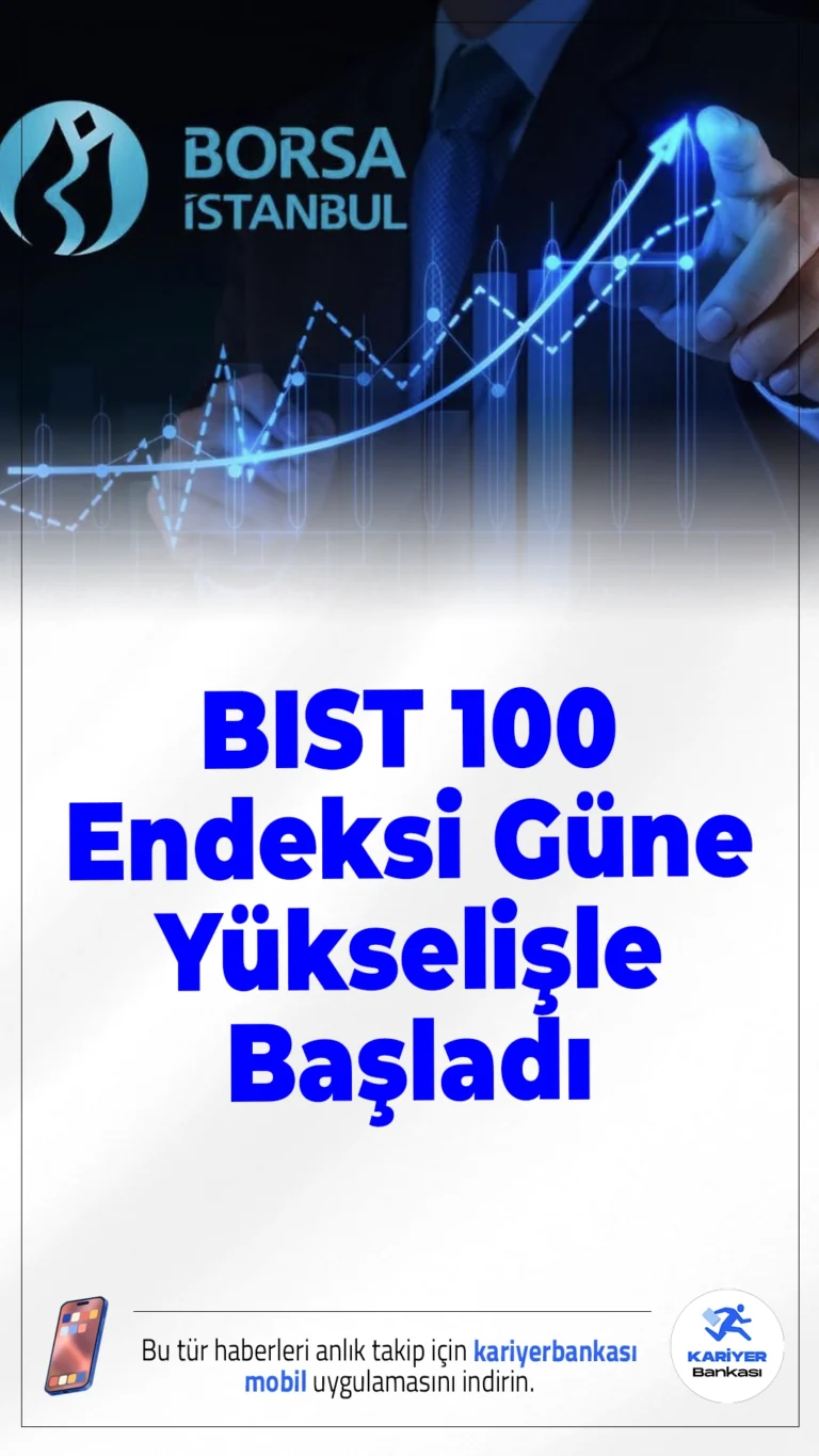 BIST 100 Endeksi Güne Yükselişle Başladı.Borsa İstanbul'da haftanın son işlem günü yükselişle başladı. BIST 100 endeksi güne yüzde 0,34 artışla 11.378,44 puandan giriş yaptı.