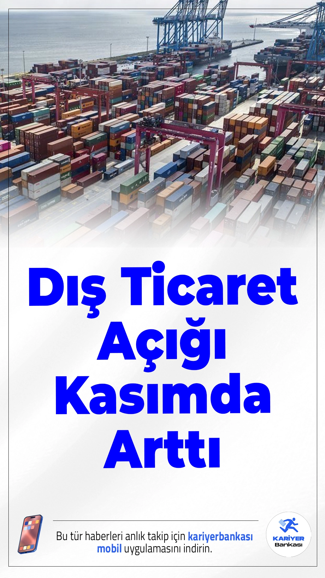 Dış Ticaret Açığı Kasımda Arttı.Türkiye İstatistik Kurumu (TÜİK) ve Ticaret Bakanlığı’nın açıkladığı geçici dış ticaret verilerine göre, Kasım 2025’te ihracat 22,5 milyar dolar, ithalat ise 30,5 milyar dolar olarak gerçekleşti. Bu dönemde dış ticaret açığı %6,3 artışla 7,98 milyar dolara yükseldi.