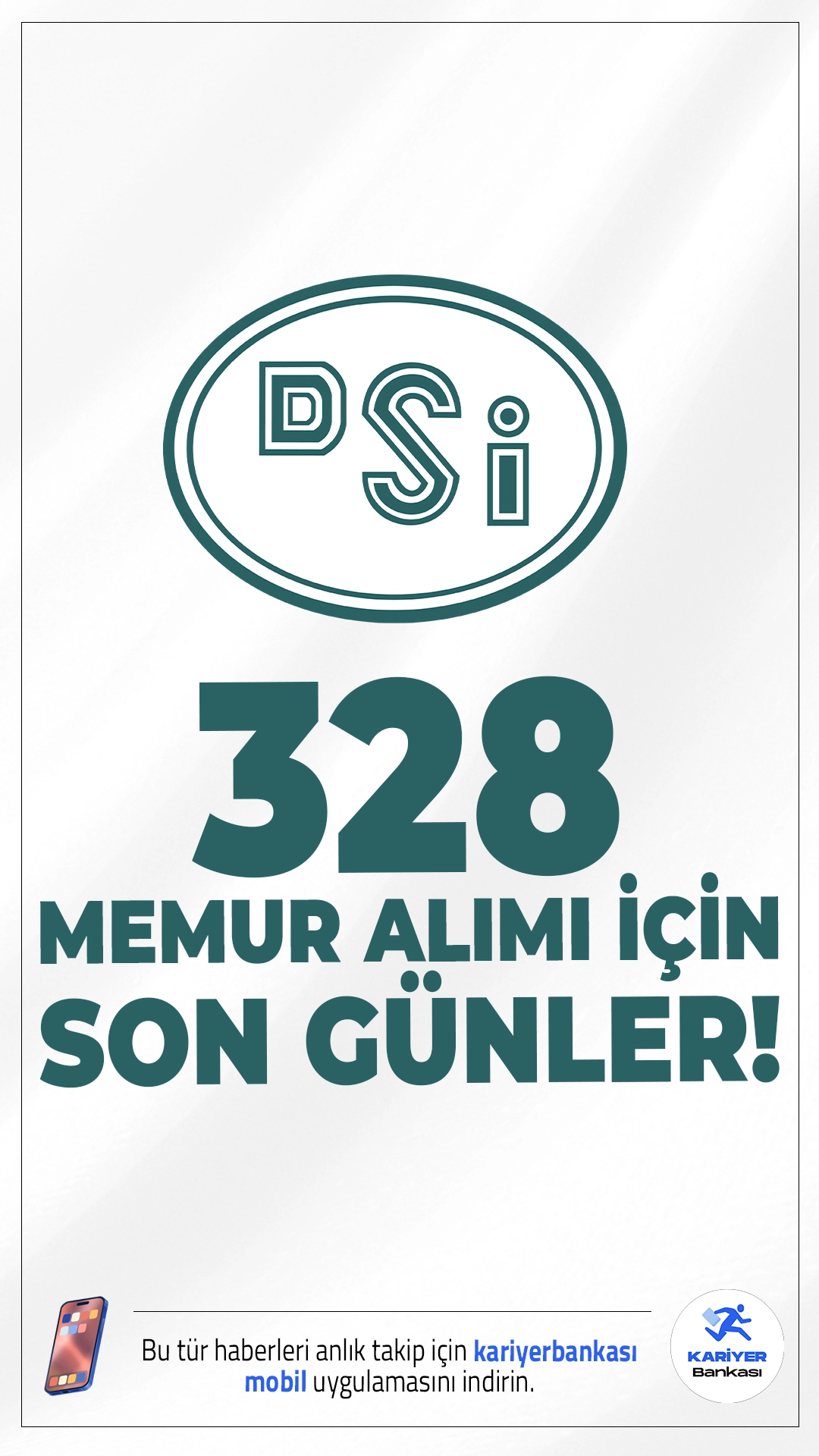 DSİ 328 Memur Alımı için Başvurular Sona Eriyor!Devlet Su İşleri Genel Müdürlüğü (DSİ), ÖSYM sayfasından yayımlanan KPSS 2025/2 tercih kılavuzu ile lise, ön lisans ve lisans mezunlarından destek personeli, büro personeli, koruma ve güvenlik görevlisi, tekniker, avukat ve mühendis kadrolarına 328 memur alımı yapacak. Başvurular yarın (25 Aralık 2025) sona erecek. Başvuru yapacak adayların genel ve özel şartların yanı sıra, nitelik kodlarını da dikkatle incelemesi gerekmektedir.İşte illere göre kontenjanlar ve şartlar..
