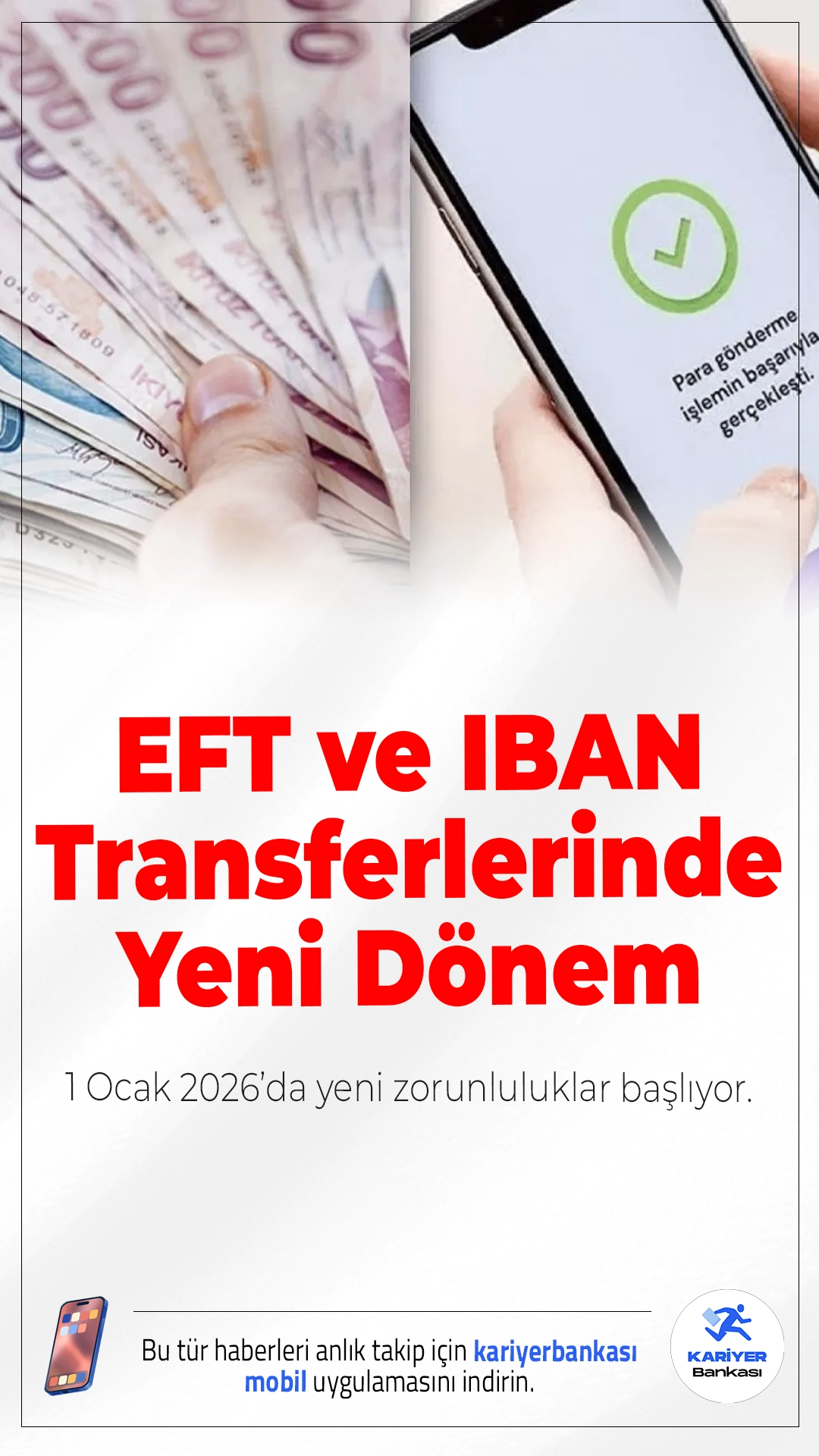 EFT ve IBAN Transferlerinde Yeni Dönem.1 Ocak 2026 itibarıyla bankacılık sisteminde köklü bir dönüşüm yaşanacak. MASAK ve BDDK iş birliğiyle hazırlanan düzenlemeyle, 200 bin TL ve üzeri para transferlerinde kullanıcıları doğrudan etkileyen yeni kurallar yürürlüğe girecek.