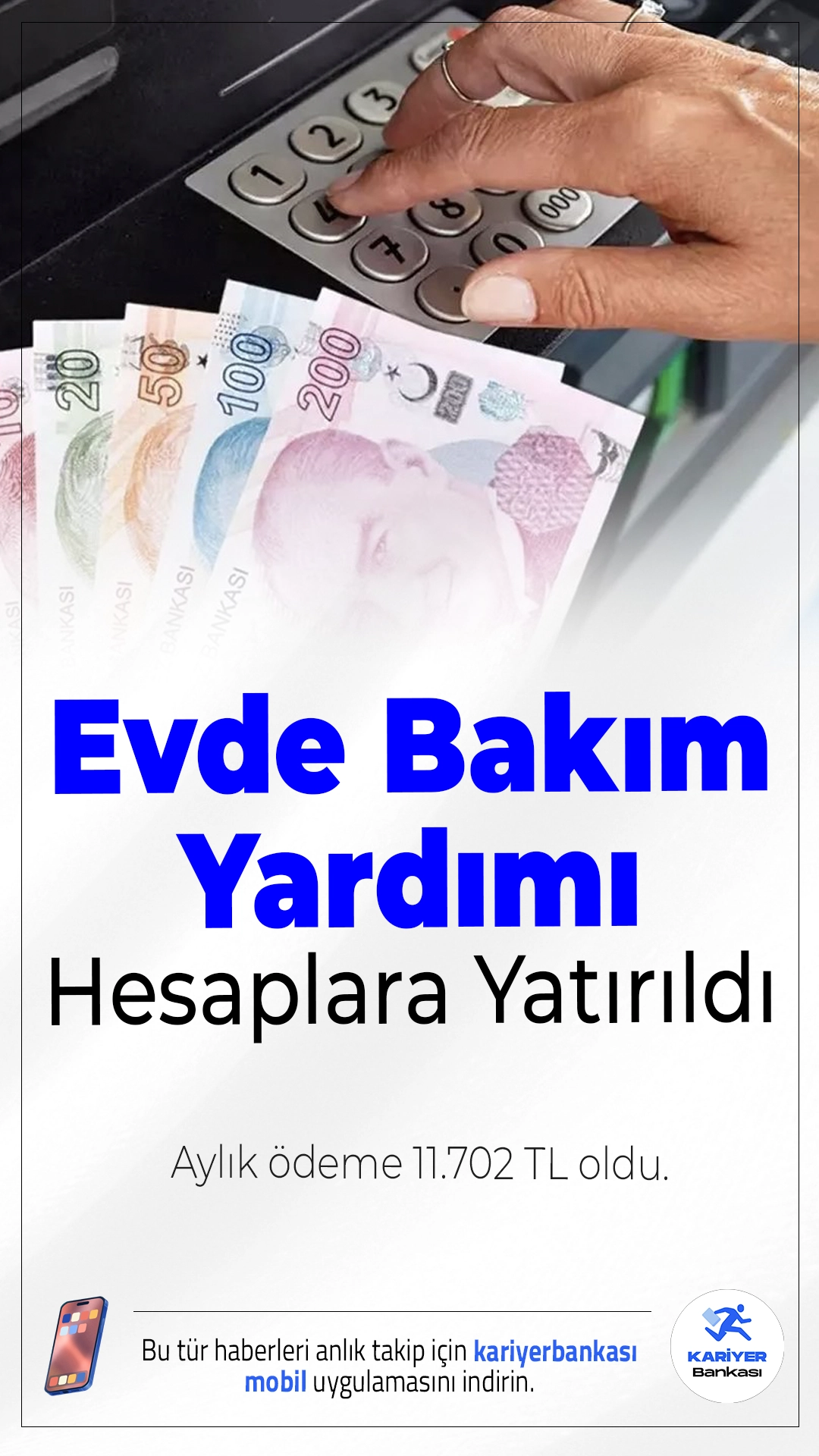 Evde Bakım Yardımı Hesaplara Yatırıldı: Aylık Ödeme 11.702 TL Oldu.Aile ve Sosyal Hizmetler Bakanı Mahinur Özdemir Göktaş, tam bağımlı engelli bireylerin bakımını üstlenen ailelere yönelik Evde Bakım Yardımı ödemelerinin bu ay hesaplara yatırıldığını açıkladı. Toplam ödeme tutarı 6 milyar TL’yi buldu.