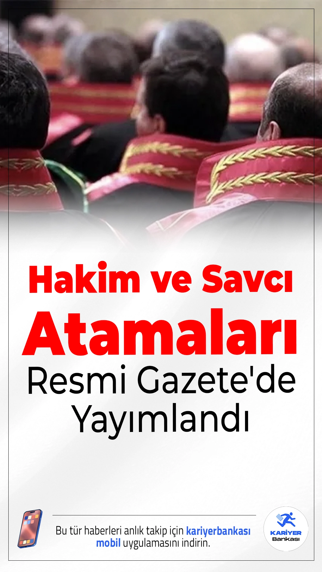 Hakim ve Savcı Atamaları Resmi Gazete'de Yayımlandı.2 Aralık'ta yapılan kura sonucuna göre adli ve idari yargıya bin 351 yeni atama gerçekleştirildi. Resmi Gazete'de yayımlanan karar yürürlüğe girdi.