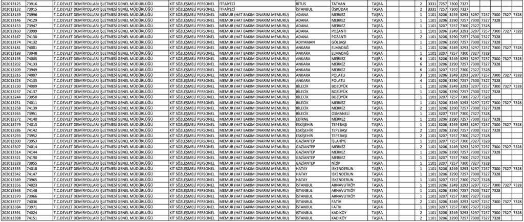 TCDD 273 Memur Alımı Yapacak