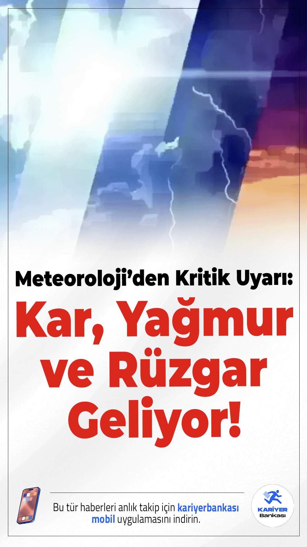 Meteoroloji’den Kritik Uyarı: Kar, Yağmur ve Rüzgar Geliyor! 16 Aralık 2025 Salı günü için Meteoroloji’den yağış ve kuvvetli rüzgar uyarısı geldi. Sıcaklıklar iç ve doğu kesimlerde düşerken, bazı bölgelerde kar yağışı etkili olacak.