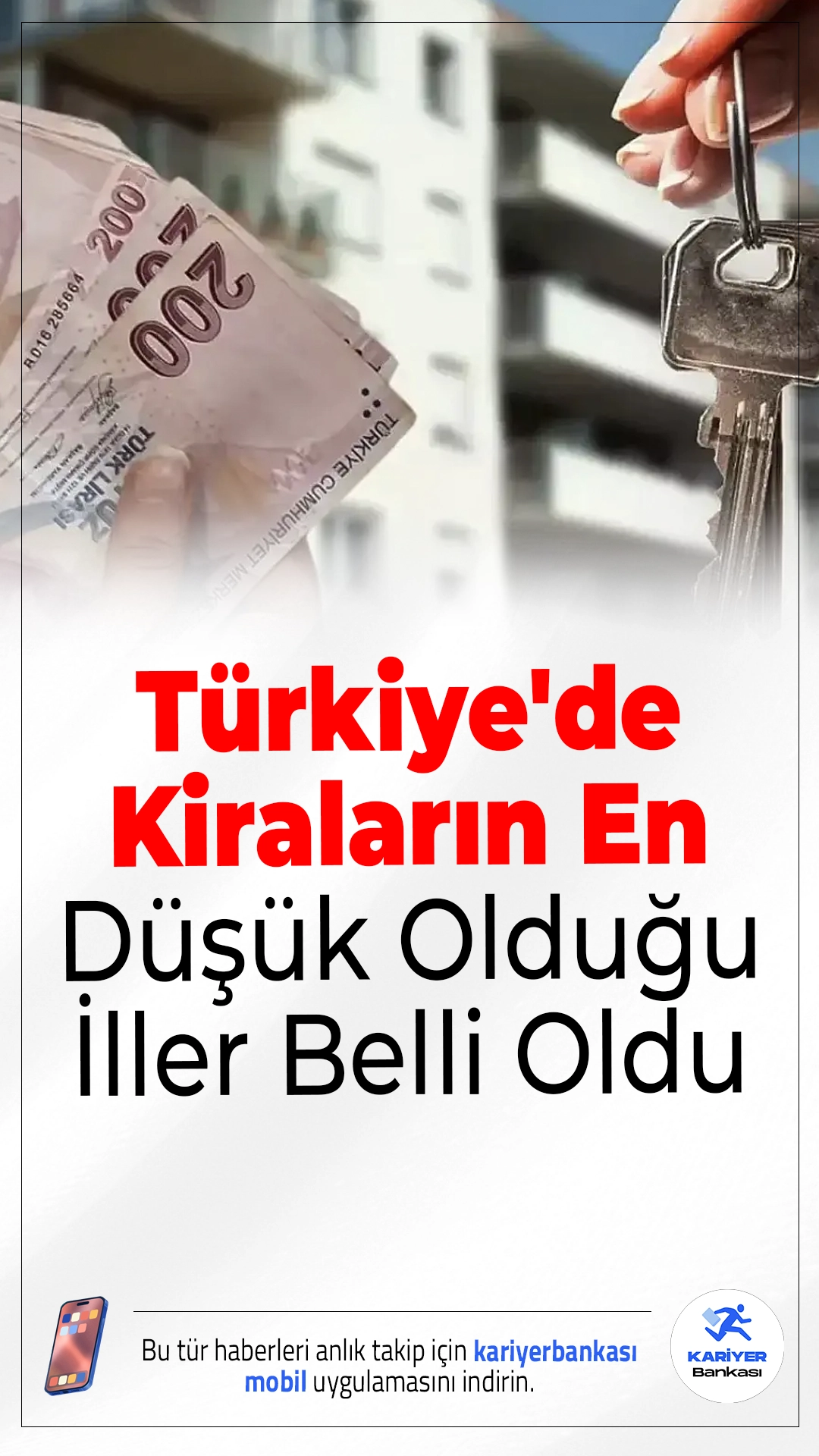 Türkiye'de Kiraların En Düşük Olduğu 15 İl Belli Oldu: En Ucuzu 12.250 TL!İGD verilerine göre Kasım 2025'te Türkiye genelinde ortalama kira 22 bin TL'ye ulaşarak 1 asgari ücrete denk geldi. Ancak bazı illerde bu rakam hâlâ daha düşük seviyelerde.