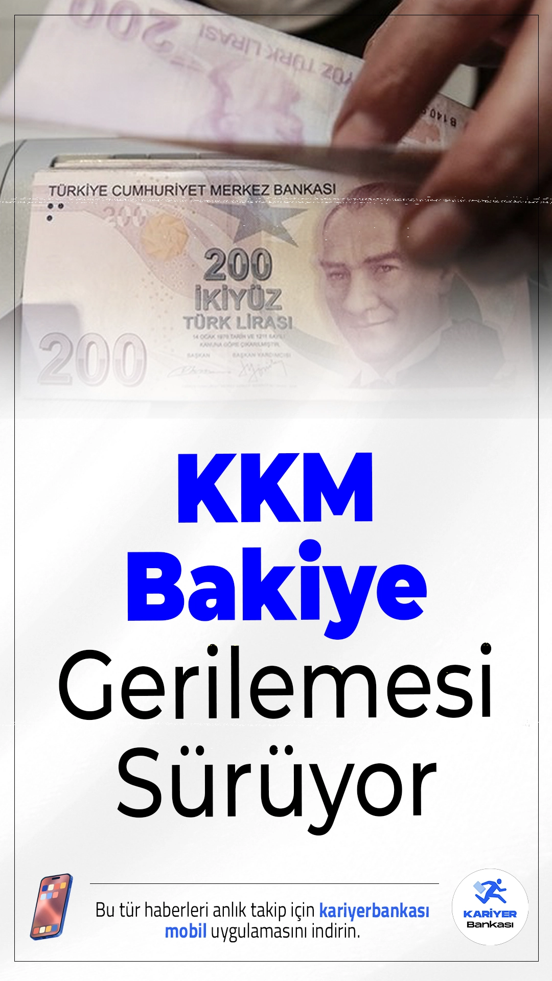 KKM Bakiye Gerilemesi Sürüyor.Kur Korumalı Mevduat (KKM) hesaplarında düşüş bu hafta da devam etti. Son verilere göre KKM bakiyesi yaklaşık 3,9 milyar lira azalarak 12,9 milyar liraya geriledi. Bu miktar, toplam mevduatın sadece yüzde 0,05’ini oluşturuyor.