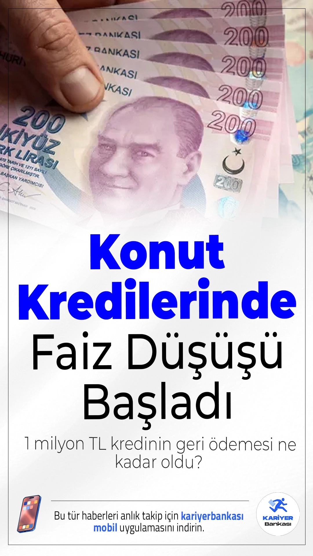 Konut Kredilerinde Faiz Düşüşü Başladı: 1 Milyon TL Kredinin Geri Ödemesi Ne Kadar Oldu?Merkez Bankası'nın faiz indirimi sonrası bankalar da konut kredisi faiz oranlarında indirime gitmeye başladı. 16 Aralık 2025 itibarıyla Ziraat Bankası, konut kredisinde %2,49 ile en düşük faiz oranını sunan banka oldu.