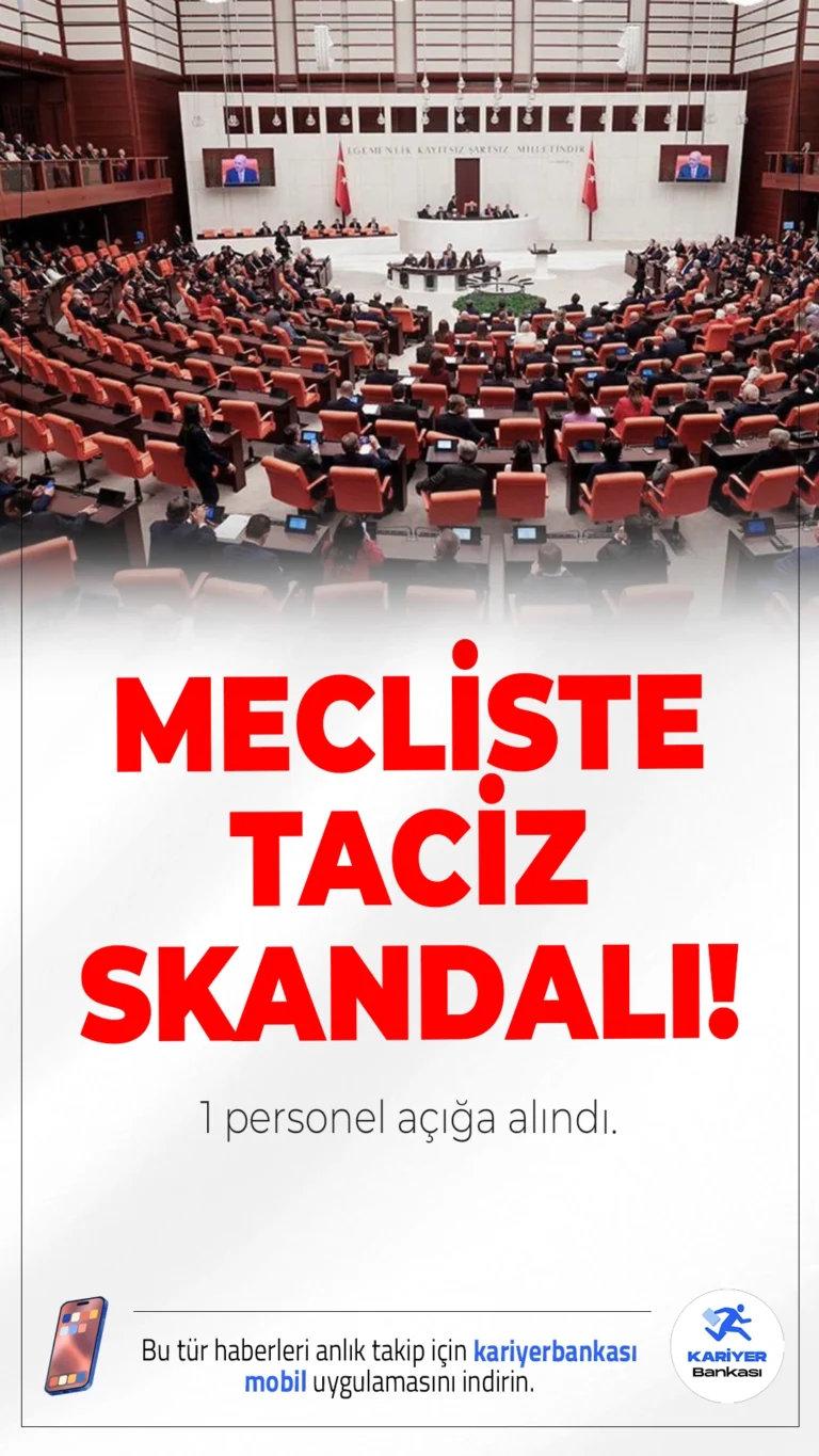 Mecliste Taciz Skandalı:Bir Personel Uzaklaştırıldı.TBMM Lokantası'nda staj yapan meslek lisesi öğrencilerinin cinsel istismara uğradığı iddiaları gündeme bomba gibi düştü. İddiaların ardından bir kamu çalışanı görevden uzaklaştırıldı, soruşturma derinleştirildi.