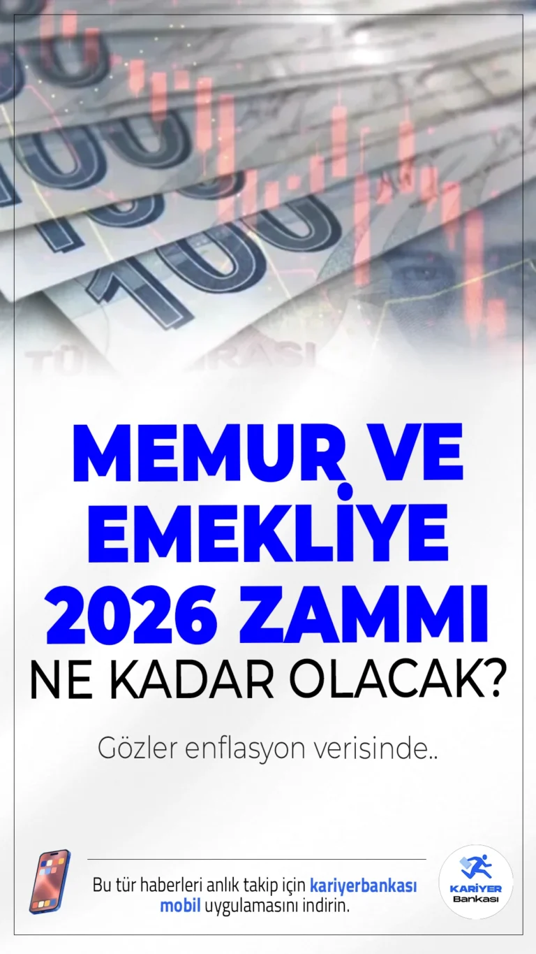 Gözler Enflasyon Verisinde: Memur ve Emekliye Ocak 2026 Zam Oranı Ne Olacak?3 Aralık’ta açıklanacak kasım ayı enflasyon verisi, memur ve emeklilerin maaş zammında belirleyici olacak. Tahminlere göre 5 aylık zam oranı netleşti bile; gözler şimdi aralık verisinde.