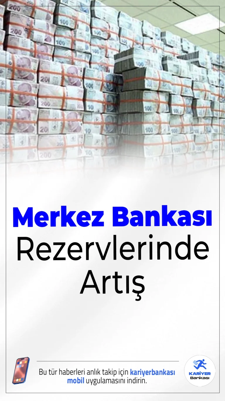 Merkez Bankası Rezervlerinde Artış.28 Kasım haftasında Türkiye Cumhuriyet Merkez Bankası’nın toplam rezervleri 2,6 milyar dolarlık artışla 183,24 milyar dolara yükseldi.