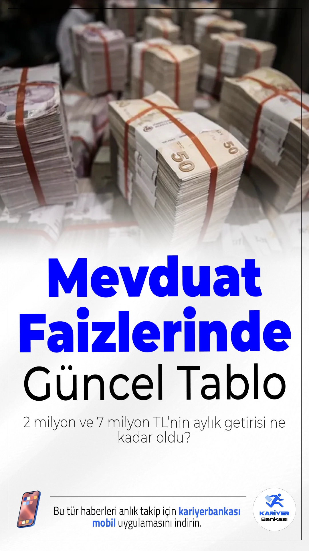 Mevduat Faizlerinde Güncel Tablo: 2 Milyon ve 7 Milyon TL’nin Aylık Getirisi Ne Kadar Oldu?Merkez Bankası’nın politika faizini %39,5’ten %38’e düşürmesinin ardından bankalar, 2025 Aralık itibarıyla mevduat faiz oranlarını güncelledi. Özellikle yüksek mevduat sahipleri için getiriler dikkat çekici seviyelere ulaştı. İşte 2 milyon TL ve 7 milyon TL’lik mevduatın 1 aylık (32 günlük) getirisi: