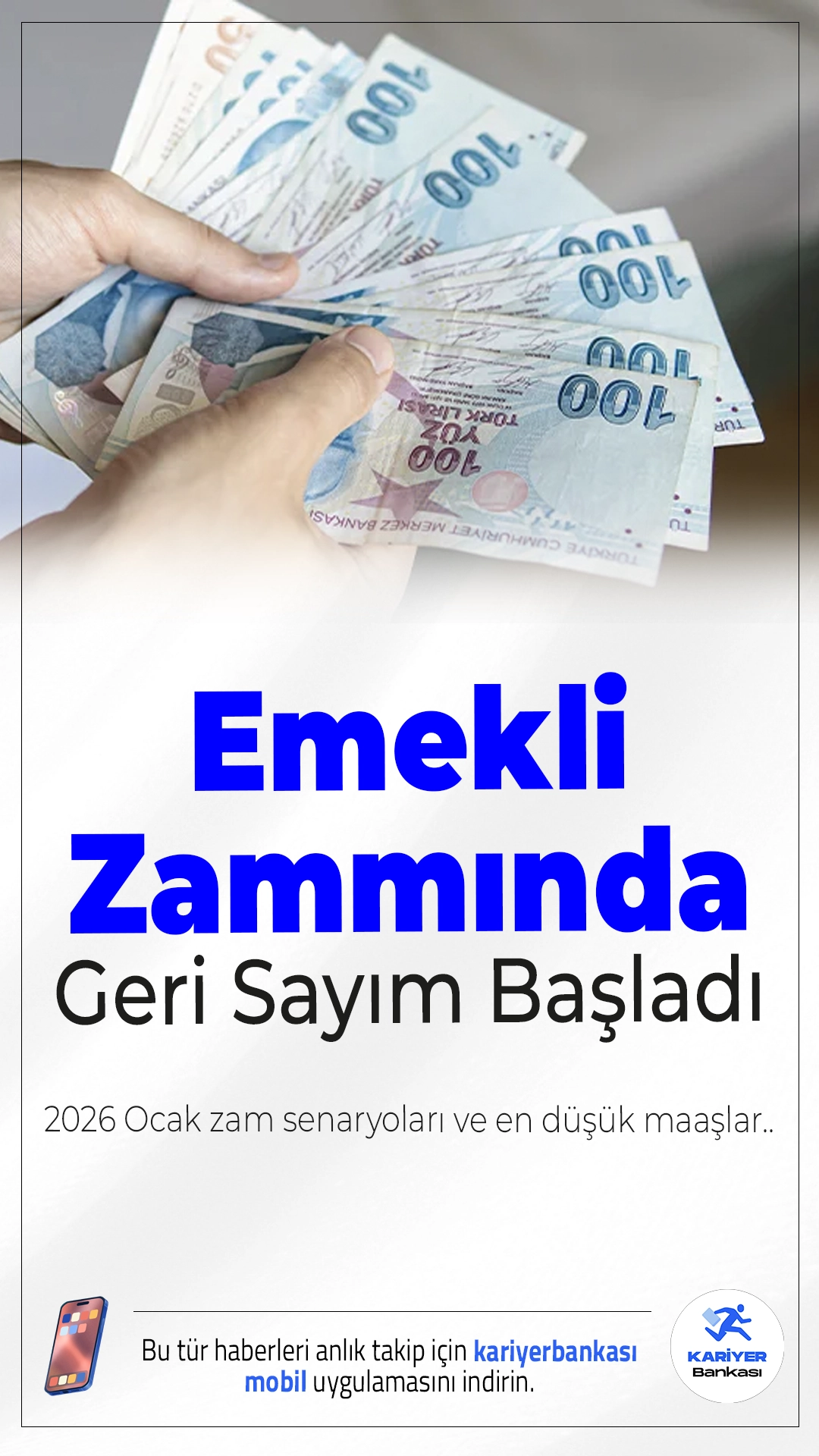 Emekli Zammında Geri Sayım Başladı: 2026 Ocak Zam Senaryoları ve En Düşük Maaşlar.Milyonlarca emekli için kritik viraj! TÜİK'in 5 Ocak 2026'da açıklayacağı aralık enflasyonu sonrası SSK, Bağ-Kur ve memur emeklilerinin maaş zammı netleşecek.