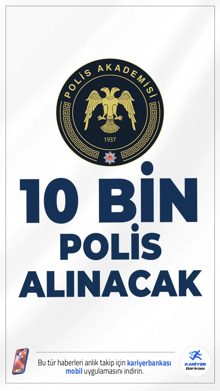 33.Dönem POMEM 10 Bin Polis Alımı Duyurusu Yayımlandı.İçişleri Bakanlığı Emniyet Genel Müdürlüğü Polis Akademisi sayfasından yayımlanan duyuruda, ÖSYM tarafından lisans mezunları için yapılan 2024 veya 2025 yılı Kamu Personeli Seçme Sınavlarının birinden P3 puan türünden en az (60,00) önlisans mezunları için yapılan 2024 Kamu Personeli Seçme Sınavından P93 puan türünden en az (65,00) taban puanı ve üzeri puan alanlar arasından 06.06.2015 tarihli ve 29378 sayılı Resmi Gazete’de yayımlanarak yürürlüğe giren Polis Meslek Eğitim Merkezleri Giriş Yönetmeliğinde belirtilen diğer şartları taşımak kaydıyla lisans mezunu (6.800) erkek ile (1.200) kadın ve önlisans mezunu (1.700) erkek ile (300) kadın aday olmak üzere toplam (10.000) öğrenci alımı yapılacağı aktarıldı.