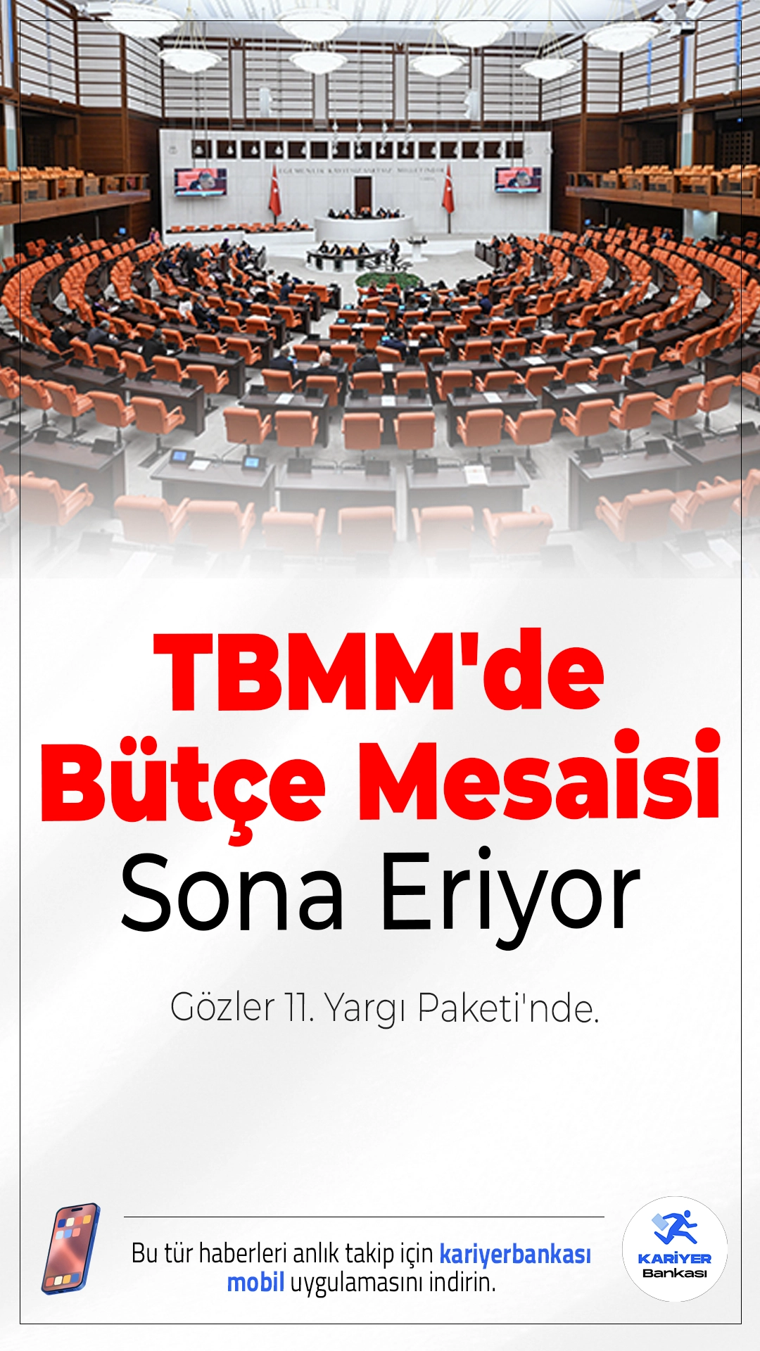 TBMM'de Bütçe Mesaisi Sona Eriyor: Gözler 11. Yargı Paketi'nde.Türkiye Büyük Millet Meclisi’nde 2026 yılı bütçe görüşmeleri bugün tamamlanıyor. Genel Kurul’da oylamanın ardından yeni haftada 11. Yargı Paketi gündeme gelecek.