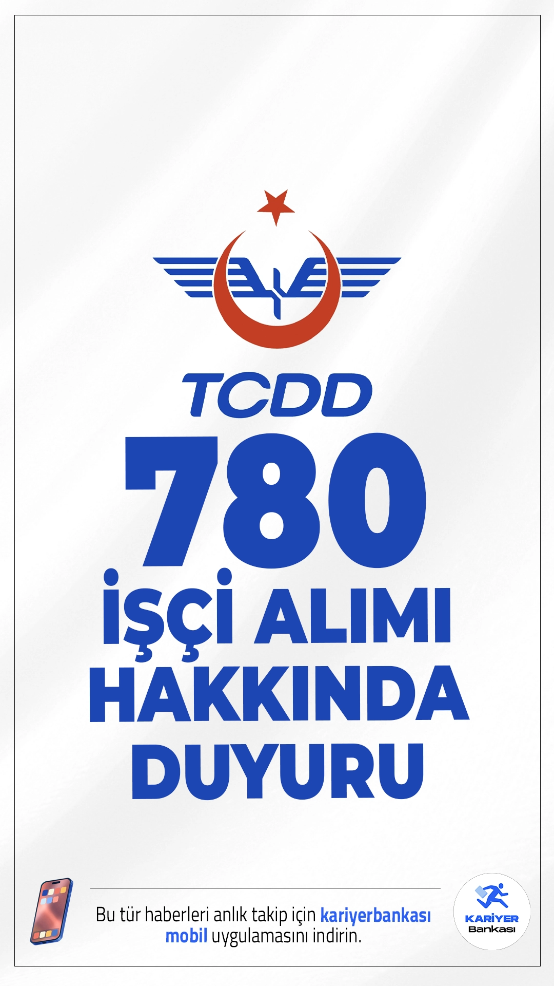 TCDD 780 Sürekli İşçi Alımı Hakkında Duyuru Geldi.TCDD’nin 780 işçi alımı süreci netleşti. 14.670 aday kuraya katılacak, sözlü sınav ve evrak teslim takvimi duyuruldu.
