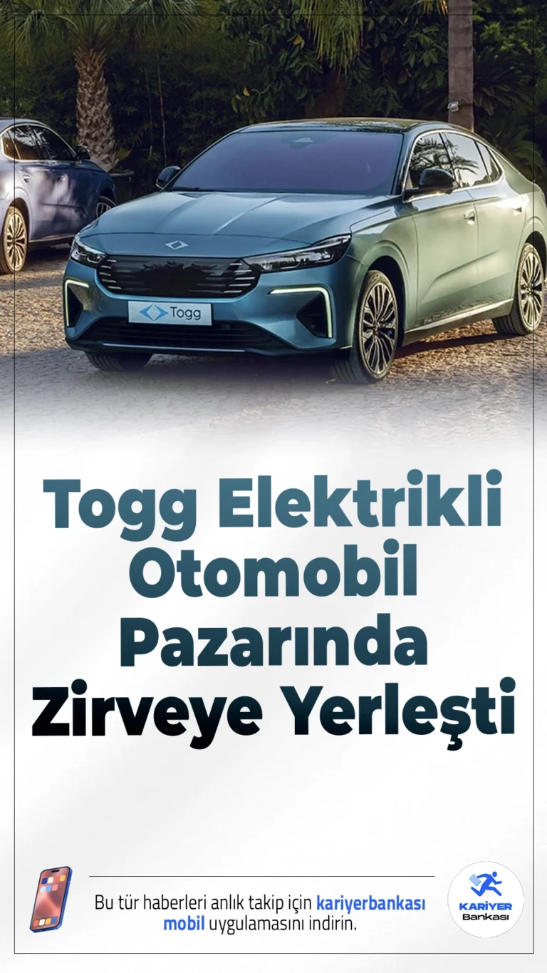 Togg Elektrikli Otomobil Pazarında Zirveye Yerleşti.Yerli üretim Togg, T10X ve yeni modeli T10F ile kasım ayında elektrikli araç pazarında liderliğe oturdu. Togg’un güçlü yükselişi, hem Türkiye’deki satış verileriyle hem de Avrupa’daki varlığıyla dikkat çekiyor.
