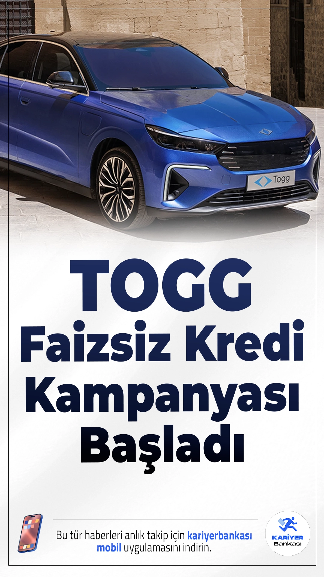 TOGG T10F’e Özel Faizsiz Kredi Kampanyası Başladı.Yerli otomobil TOGG, T10F modeli için dikkat çeken yeni bir finansman kampanyası duyurdu. 1 milyon TL’ye kadar 12 ay vadeli sıfır faizli kredi fırsatı sunulurken, sınırlı stoklarla geçerli kampanyada farklı kredi seçenekleri de yer alıyor.