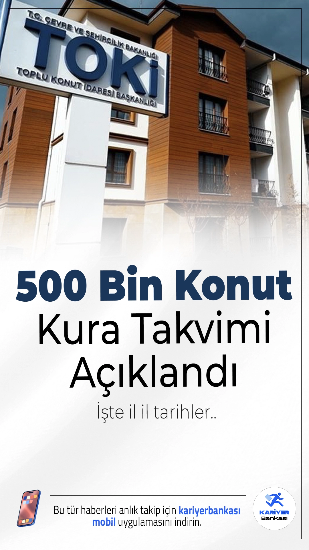 TOKİ 500 Bin Konut Kura Takvimi Açıklandı: İşte İl İl Tarihler
