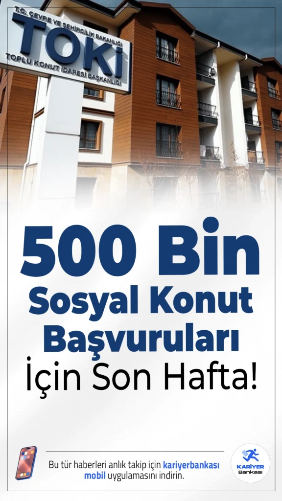 Yüzyılın Konut Projesi'nde Başvurular İçin Son Hafta!Cumhuriyet tarihinin en büyük sosyal konut projesi olan “Yüzyılın Konut Projesi” için başvurularda son haftaya girildi. 81 ilde 500 bin konutu kapsayan dev projeye şimdiye kadar 5,5 milyon kişi başvurdu. İlk kuralar ise 29 Aralık 2025’te çekilecek.