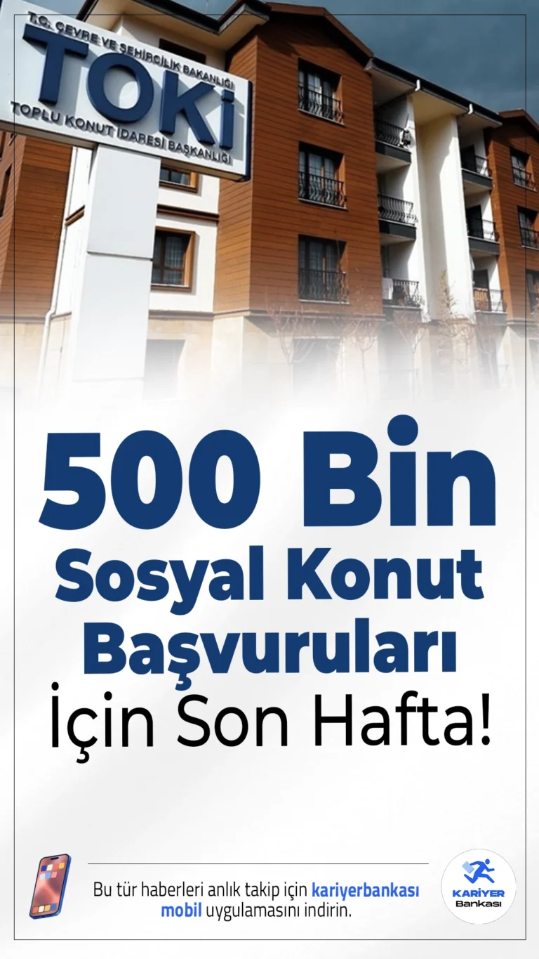 Yüzyılın Konut Projesi'nde Başvurular İçin Son Hafta!Cumhuriyet tarihinin en büyük sosyal konut projesi olan “Yüzyılın Konut Projesi” için başvurularda son haftaya girildi. 81 ilde 500 bin konutu kapsayan dev projeye şimdiye kadar 5,5 milyon kişi başvurdu. İlk kuralar ise 29 Aralık 2025’te çekilecek.