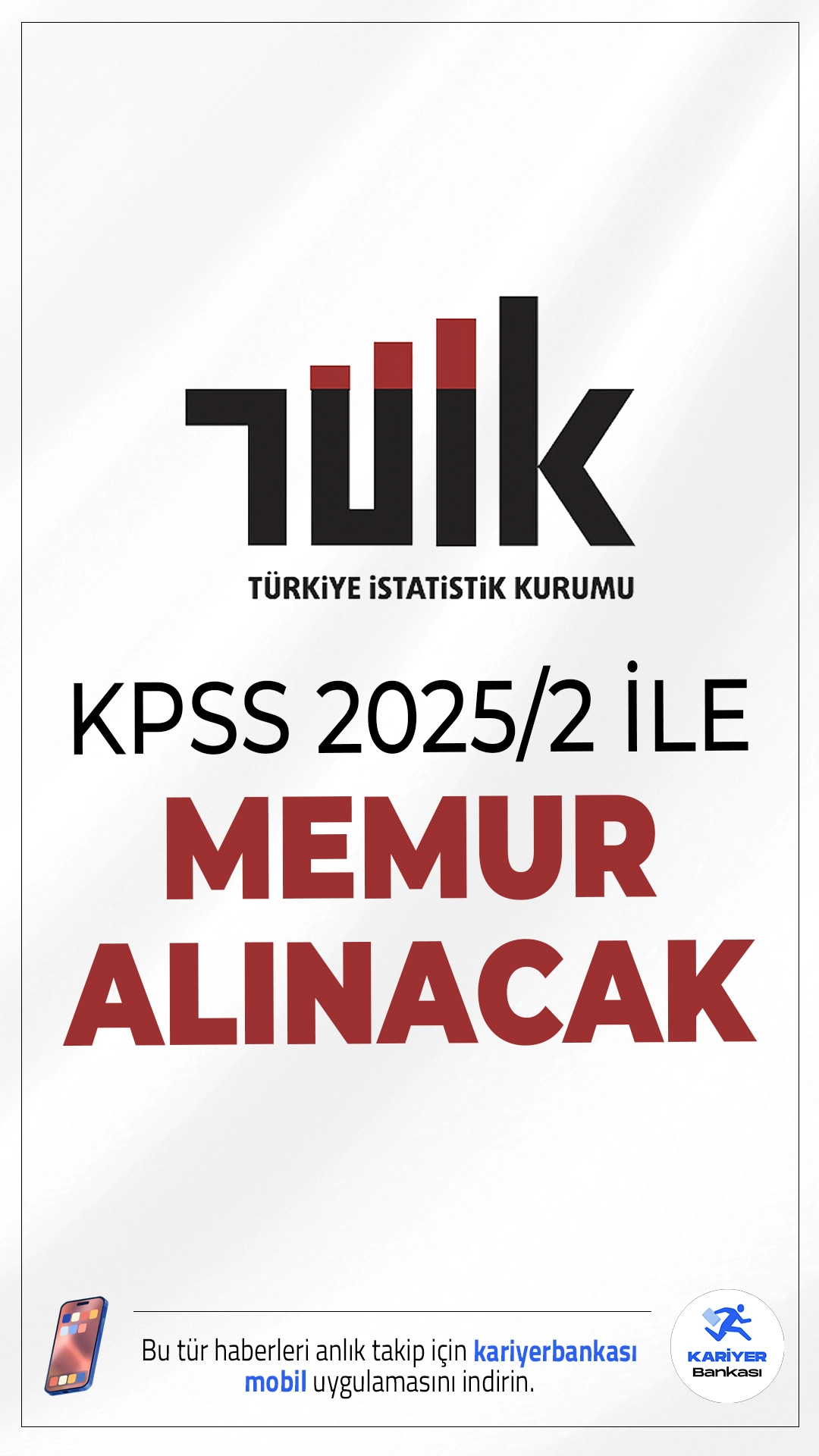 TÜİK KPSS 2025/2 ile Memur Alımı Yapacak.ÖSYM sayfasından yayımlanan KPSS 2025/2 tercih kılavuzu ile Türkiye İstatistik Kurumu Başkanlığına, ortaöğretim, ön lisans ve lisans mezunlarından, mülakatsız memur alımı yapılacak. Başvuru yapacak adayların belirtilen şartları, nitelik kodları ve özel koşulları dikkatle incelemesi gerekmektedir.