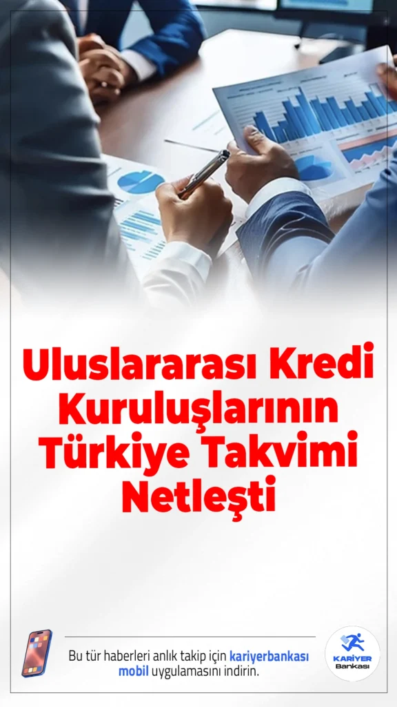 Uluslararası Kredi Kuruluşlarının Türkiye Takvimi Netleşti: İlk karar 23 Ocak'ta geliyor.Moody’s, Fitch Ratings ve S&P, 2026’da Türkiye için ikişer kredi derecelendirme raporu yayımlayacak. Yılın ilk not kararının 23 Ocak’ta açıklanması bekleniyor. Uzmanlara göre not artışı olasılığı güçleniyor.