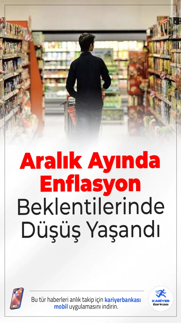 Aralık Ayında Enflasyon Beklentilerinde Düşüş Yaşandı.Merkez Bankası’nın yayımladığı Aralık 2025 verilerine göre, hem piyasa hem reel sektör hem de hanehalkı için yıllık enflasyon beklentilerinde düşüş kaydedildi.