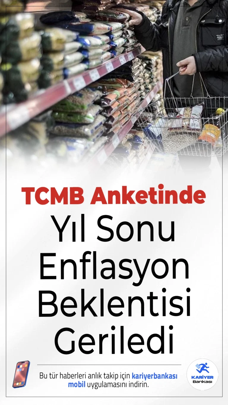 TCMB Anketinde Yıl Sonu Enflasyon Beklentisi Geriledi: Yüzde 31,17.Türkiye Cumhuriyet Merkez Bankası'nın Aralık ayı Piyasa Katılımcıları Anketi'ne göre, yıl sonu Tüketici Fiyat Endeksi (TÜFE) artış beklentisi bir önceki aya göre düşüş göstererek yüzde 31,17 seviyesine geriledi. Ankette döviz kuru, cari açık ve büyüme beklentilerine dair güncellemeler de yer aldı.
