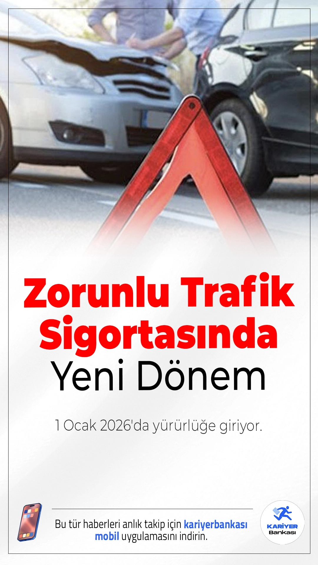 Zorunlu Trafik Sigortasında Yeni Dönem.1 Ocak 2026 itibarıyla yürürlüğe girecek düzenlemeyle birlikte zorunlu trafik sigortasında önemli değişiklikler devreye giriyor. Yeni kurallarla hasarsız sürücüye ödül, riskli sürücüye daha yüksek prim geliyor.