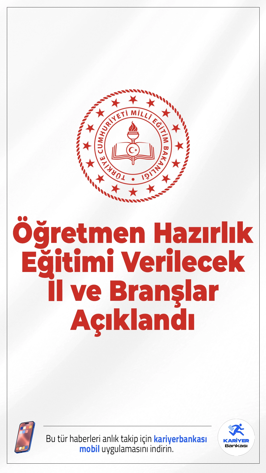 10 Bin Öğretmen Alımı İçin Hazırlık Eğitimi Verilecek İller ve Branşlar Açıklandı.Milli Eğitim Bakanlığı bünyesinde kurulacak olan Milli Eğitim Akademisi kapsamında, 10 bin öğretmen alımı öncesi verilecek hazırlık eğitiminin il ve branş dağılımı belli oldu. İşte detaylar...
