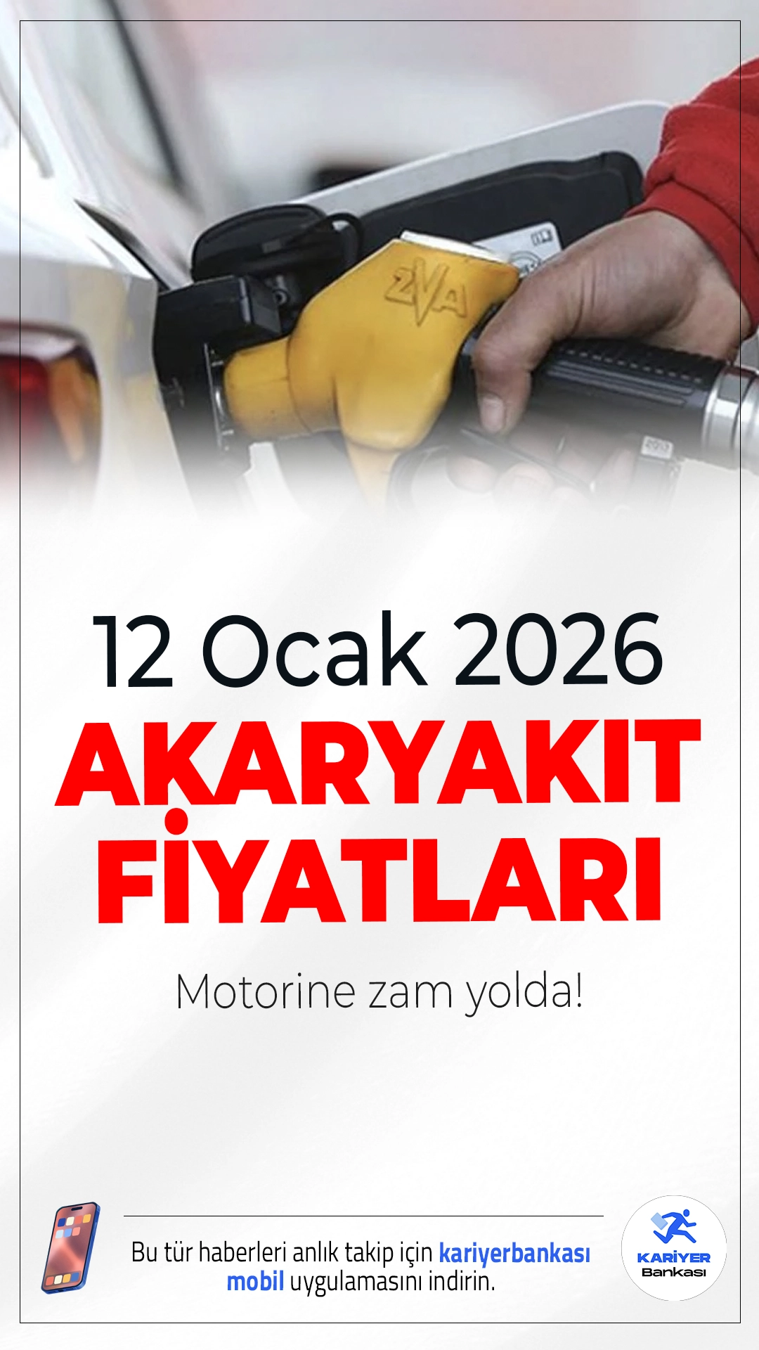 Motorine Zam Kapıda! İşte 12 Ocak 2026 Akaryakıt Fiyatları...12 Ocak 2026 Pazartesi itibarıyla akaryakıt fiyatlarında yeni bir artış bekleniyor. Motorin litre fiyatına 1 lira civarında zam yapılacağı bildirildi.