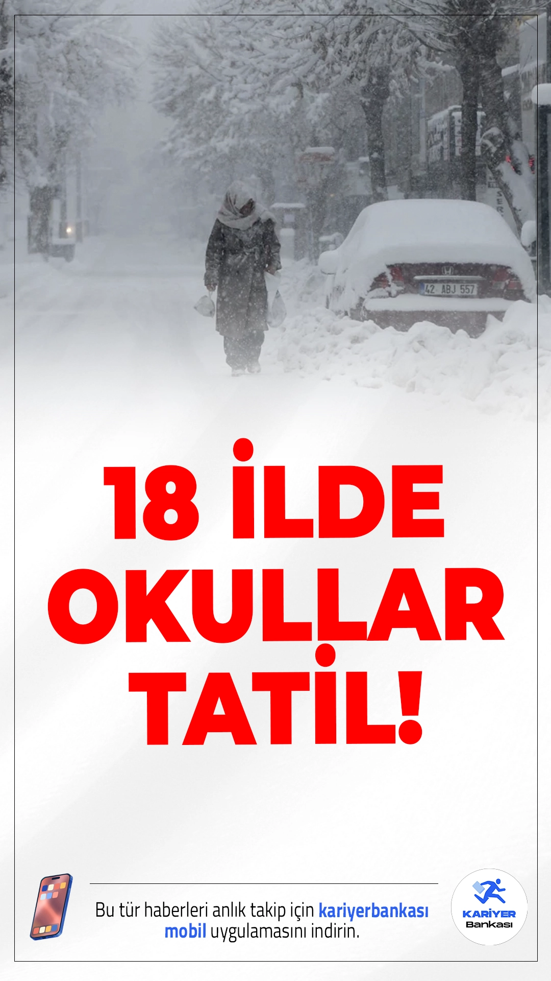 18 İlde Okullar Tatil Edildi.Yoğun kar yağışı ve buzlanma nedeniyle birçok ilde okullar 2 Ocak’ta tatil edildi. Öğrenciler dikkat!