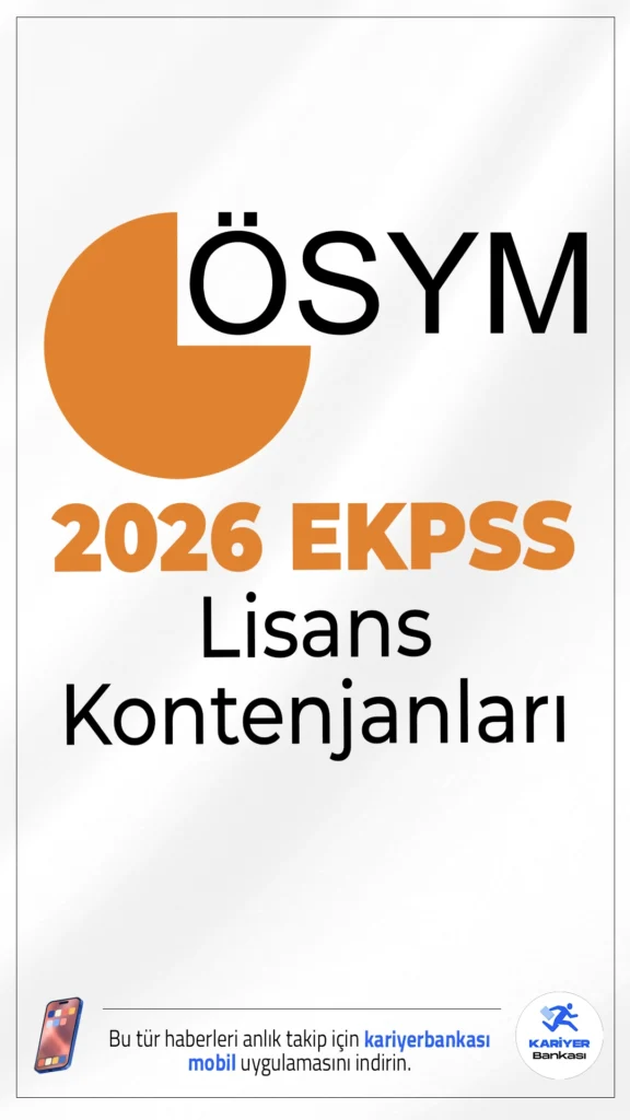 2026 EKPSS Lisans Kontenjanları Açıklandı.2026 EKPSS/Kura tercih kılavuzu ile lisans mezunu adayların tercihleri alınacak. ÖSYM sayfasından yayımlanan duyuruya göre adaylar, tercihlerini 8 Ocak -19 Ocak 2026 tarihleri arasında ÖSYM’nin http://ais.osym.gov.tr/ adresi üzerinden gerçekleştirecek.Başvuru şartları ve kadro dağılımı haberimizde.