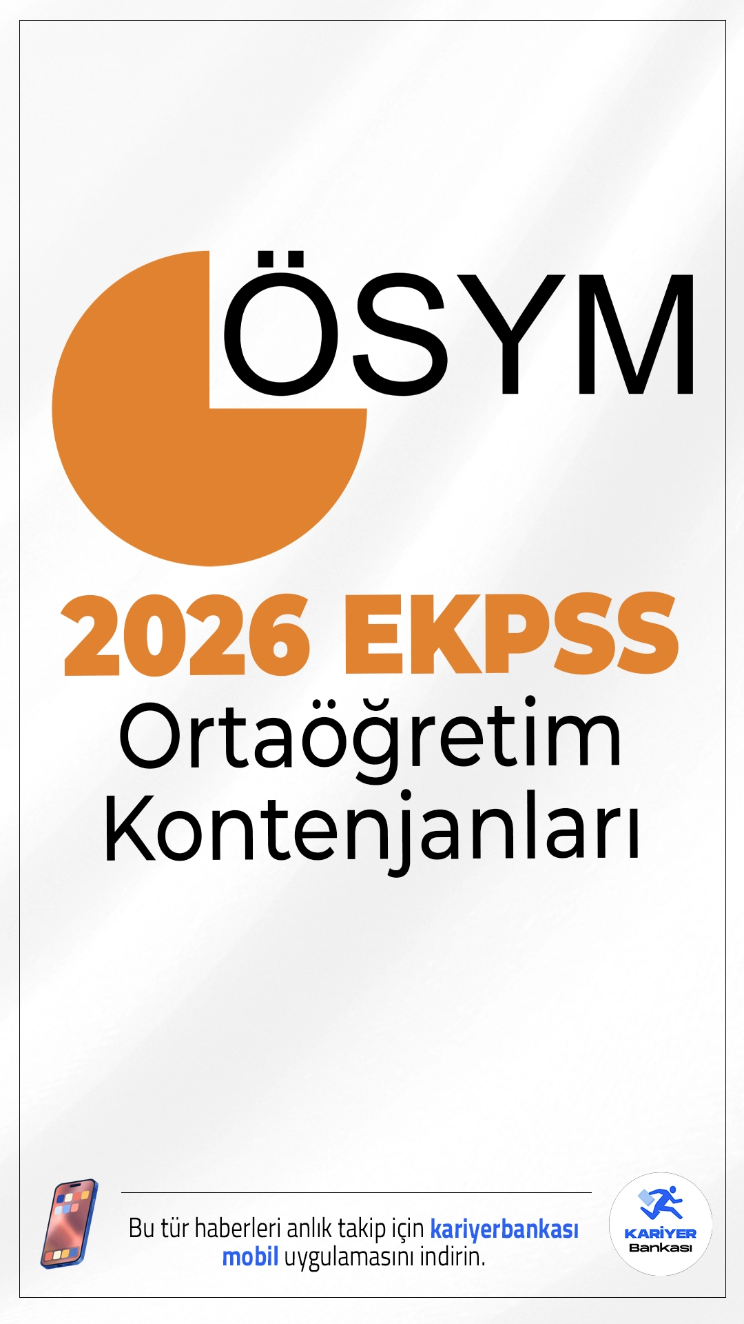 2026 EKPSS Ortaöğretim Kontenjanları.ÖSYM sayfasından yayımlanan duyuruda, 2026 EKPSS/Kura kılavuzu ile ortaöğretim mezunu adayların,  tercihlerini 8 Ocak -19 Ocak 2026  tarihleri arasında yapabilecekleri aktarıldı. Tercihler ÖSYM’nin http://ais.osym.gov.tr/ adresi üzerinden alınacak.İllere göre kadro dağılımı ve şartlar haberimizde.