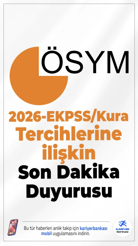 2026-EKPSS/Kura ile Tercih Yapan/Tercih Yapacak Adayların Dikkatine Duyuru.ÖSYM sayfasından yayımlanan son dakika duyurusunda, 8 Ocak 2026 tarihinde ÖSYM’nin https://www.osym.gov.tr adresinden yayımlanan 2026-EKPSS/Kura İle Engelli Kamu Personeli Yerleştirme Tercih Kılavuzu’nda Tablo-4’te yer alan Selçuk Üniversitesi Odyolog unvanlı kadroya Aile ve Sosyal Hizmetler Bakanlığınca 7333 (Bakınız Başvurma Özel Şartları Odyolog) nitelik kodu eklendiği aktarıldı.