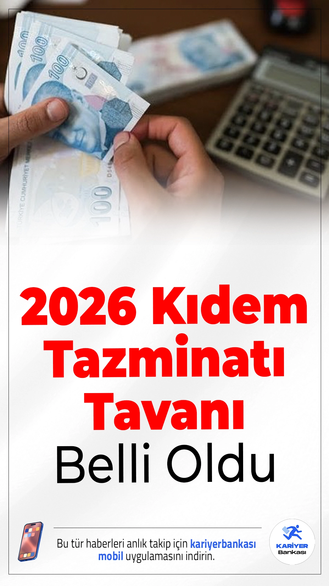 2026 Yılı Kıdem Tazminatı Tavanı Belli Oldu.Aralık ayı enflasyon verilerinin açıklanmasıyla birlikte memur maaş katsayısında yapılan artış, kıdem tazminatı tavanını da yükseltti. Yeni yılda çalışanları ilgilendiren en önemli kalemlerden biri olan kıdem tazminatı tavanı zamlandı.