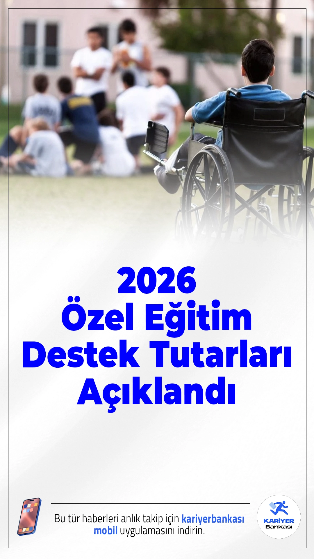 Engellilere Eğitim Desteğinde 2026 Rakamları Açıklandı: Bireysel Eğitim Aylık 7.748 TL.2026 yılı itibarıyla özel eğitim ve rehabilitasyon merkezlerinde engelli bireylere verilen destek eğitimlerinin devlet tarafından karşılanacak tutarları belirlendi. Bireysel eğitim için aylık destek 7.748 TL’ye yükseldi.